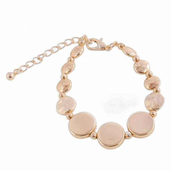 Gold bracelet with Cyclamen and Stones
