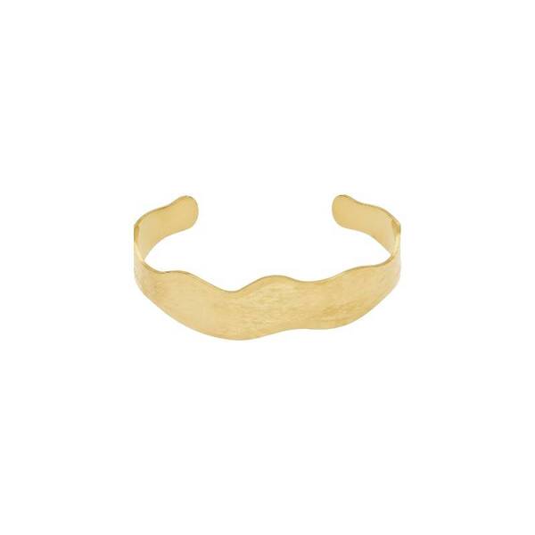 Gold Semicircle Wavy Bracelet