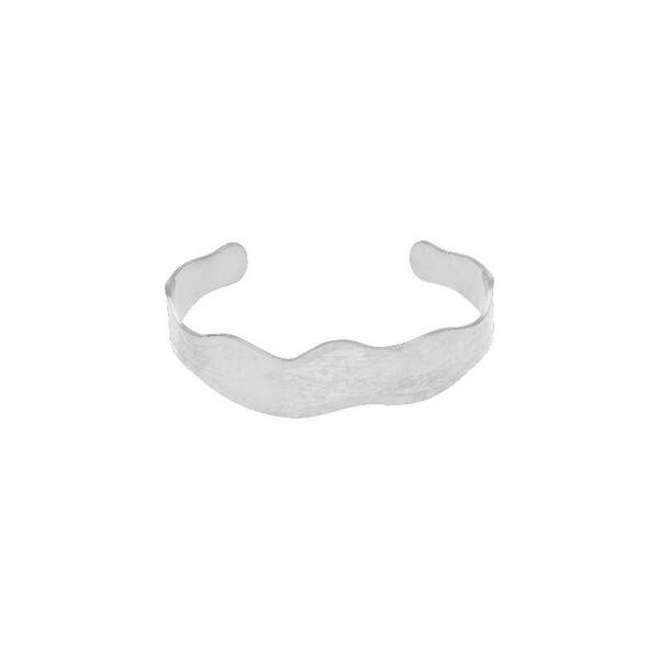 Silver Semicircle Wavy Bracelet