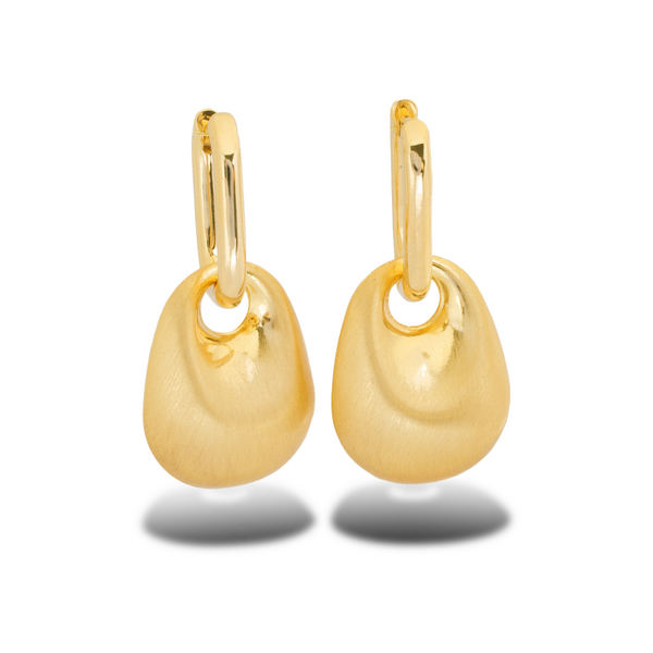 Gold Stone Drop Earrings