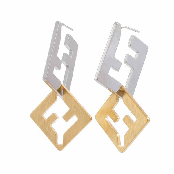 Silver/Gold Earrings with Union