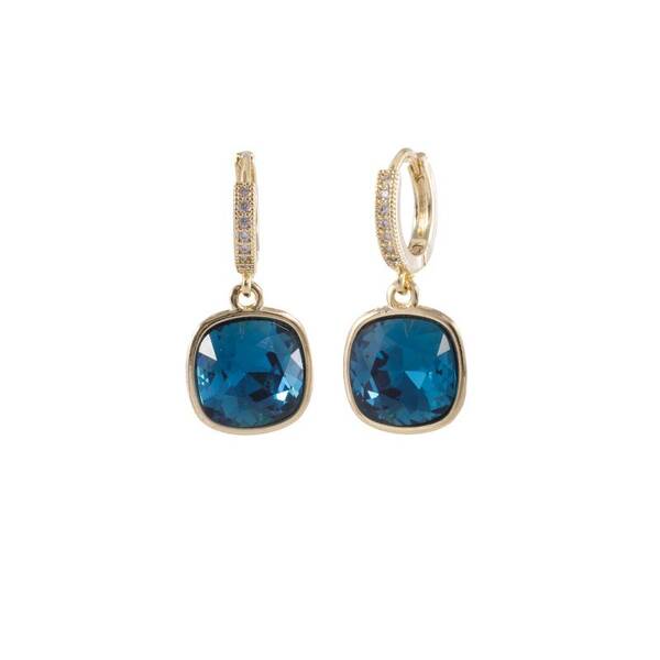 Blue Stone Dangle Earrings